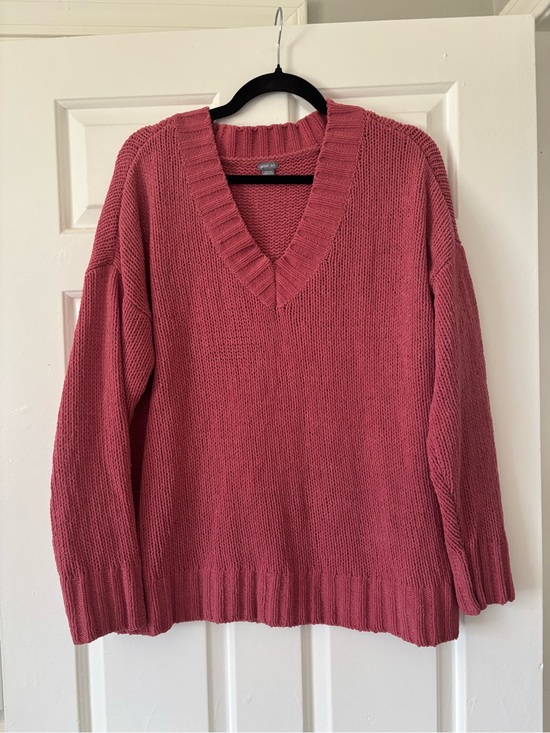 aerie Sweaters - Aerie Oversized Dusty Rose V-Neck Chunky Knit Sweater XS - Like New